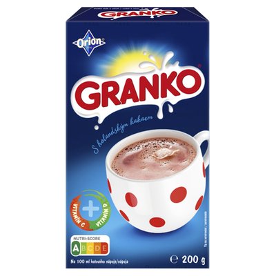 Obrázek ORION GRANKO S holandským kakaem instantní kakaový nápoj s vitamíny C a D 200g