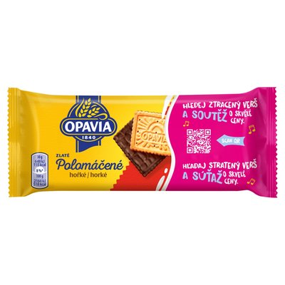 Obrázek Opavia sušenky Zlaté Polomáčené hořké 100g