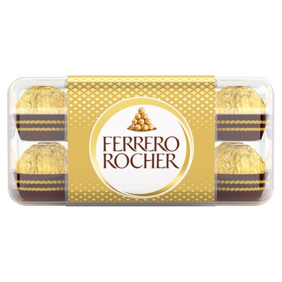 Obrázek Ferrero Rocher Oplatky s polevou z mléčné čokolády a drcenými lískovými oříšky 16 ks 200g