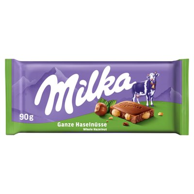 Obrázek Milka čokoláda Oříšková mléčná s celými ořechy 95g