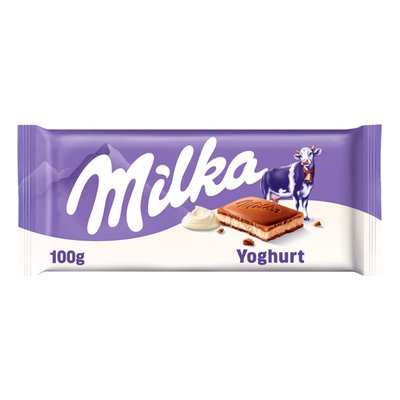 Obrázek Milka Yoghurt mléčná čokoláda z alpského mléka s jogurtovou náplní 100 g