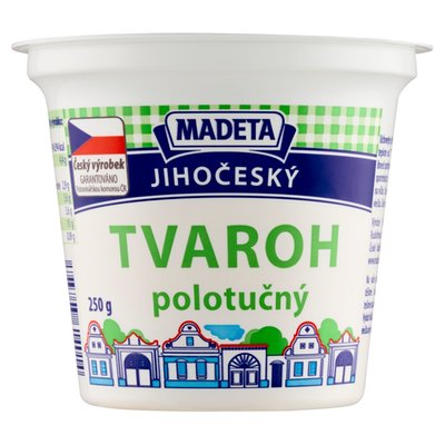 Obrázek Madeta Jihočeský tvaroh polotučný 250g