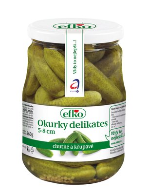 Obrázek Okurky delikates 5-8 cm 720 ml
