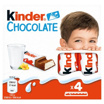 Obrázek Kinder Chocolate Tyčinky z mléčné čokolády s mléčnou náplní 4 ks 50g