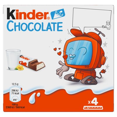 Obrázek Kinder Chocolate Tyčinky z mléčné čokolády s mléčnou náplní 4 ks 50g
