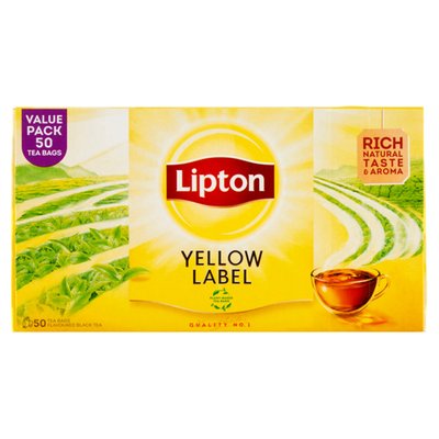 Obrázek Lipton Yellow Label černý čaj aromatizovaný 50 sáčků 100g