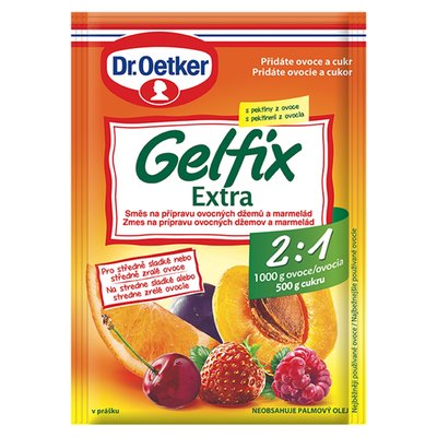 Obrázek Dr. Oetker Gelfix extra směs na přípravu ovocných džemů a marmelád v prášku 25g