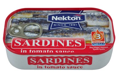 Obrázek Sardinky v tomatové omáčce NEKTON EO 125 g