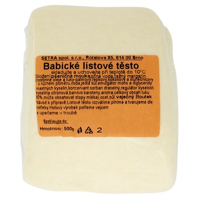 Obrázek Šetra Babické listové těsto 500g