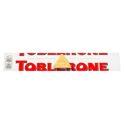 Obrázek Toblerone Bílá čokoláda s medovo-mandlovým nugátem 100g