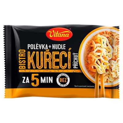 Obrázek Vitana Bistro Nudle polévka s kuřecí příchutí 66g