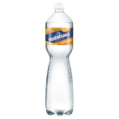 Obrázek Poděbradka Jemně perlivá s příchutí pomeranč 1,5l