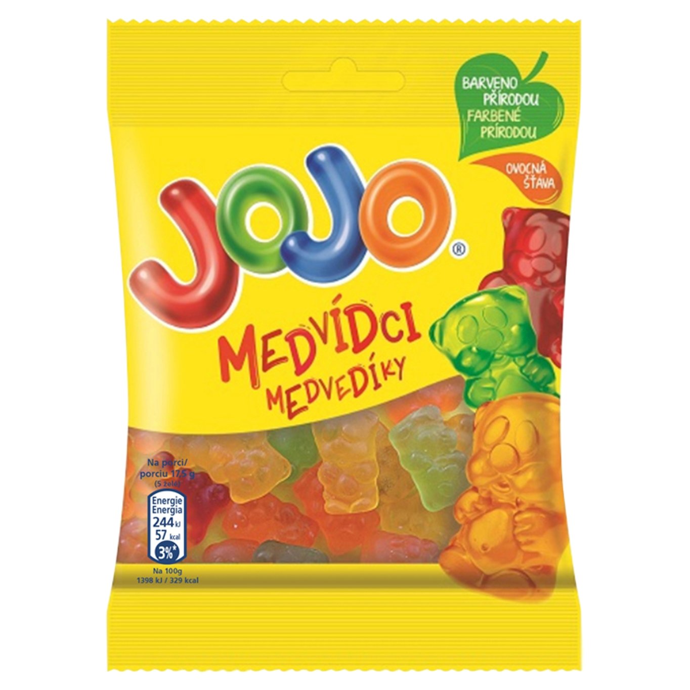 Czech Republic product data sample: JOJO Medvídci želé bonbóny s ovocnými příchutěmi 80g