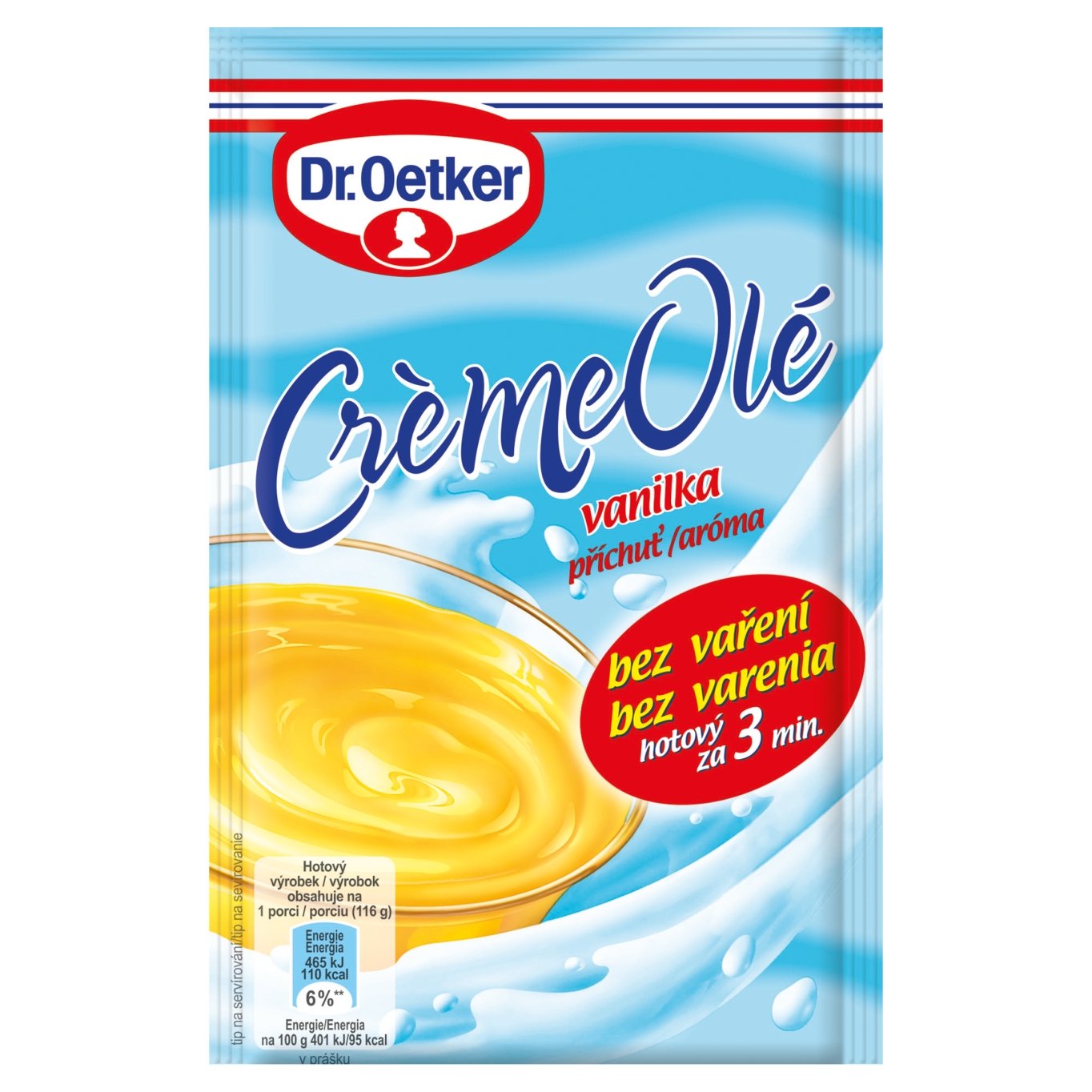 Czech Republic product data sample: Dr. Oetker Crème Olé Vanilka příchuť 50g