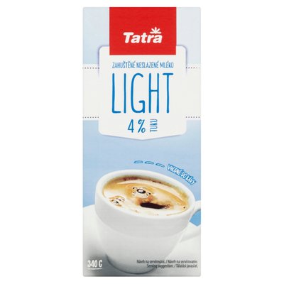 Obrázek Tatra Light zahuštěné neslazené polotučné mléko 4% 340g