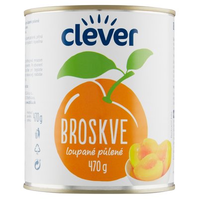 Obrázek clever Broskve loupané půlené 820g