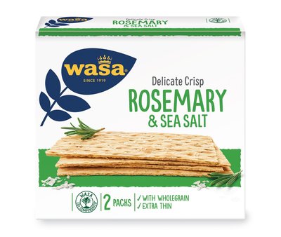 Obrázek Wasa Knäckebroty s celozrnnou pšeničnou moukou, rozmarýnem a mořskou solí 190g