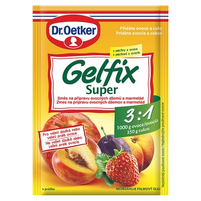 Obrázek Dr. Oetker Gelfix super směs na přípravu ovocných džemů a marmelád v prášku 25g