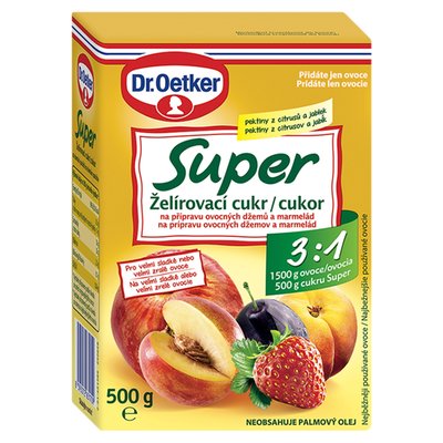 Obrázek Dr. Oetker Super želírovací cukr na přípravu ovocných džemů a marmelád 500g