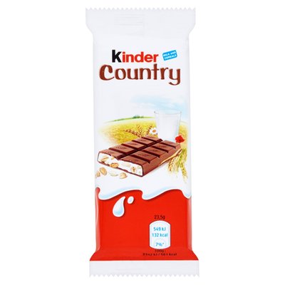 Obrázek Kinder Country Mléčná čokoláda s mléčnou náplní a obilovinami 23,5g
