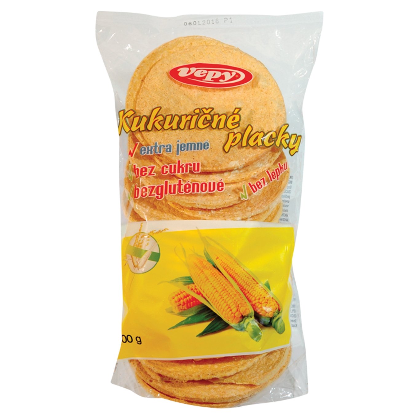 Czech Republic product data sample: Vepy Kukuřičné placky 100g