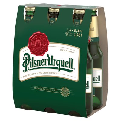 Obrázek Pilsner Urquell Pivo ležák světlý 6 x 0,33l (1,98l)