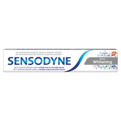 Obrázek Sensodyne Extra Whitening zubní pasta s fluoridem pro citlivé zuby 75ml