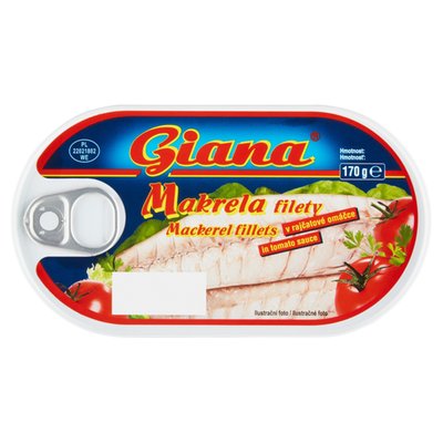 Obrázek Giana Makrela filety v rajčatové omáčce 170g