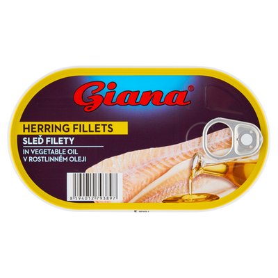 Obrázek Giana Sleď filety v rostlinném oleji 170g