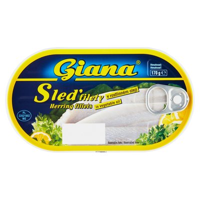 Obrázek Giana Sleď filety v rostlinném oleji 170g