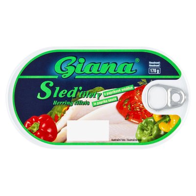 Obrázek Giana Sleď filety v paprikové omáčce 170g