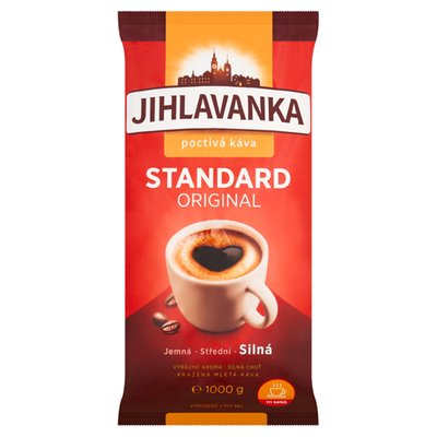 Obrázek Jihlavanka Standard original pražená mletá káva 1000g