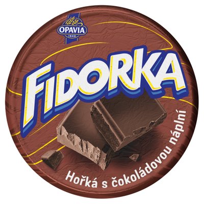 Obrázek Opavia Fidorka Hořká s čokoládovou náplní, oplatka, hnědá 30g