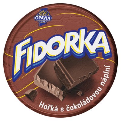 Obrázek Opavia Fidorka Hořká s čokoládovou náplní, oplatka, hnědá 30g