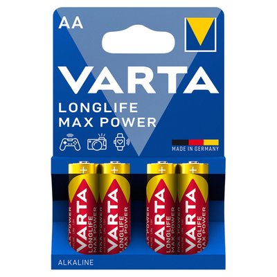 Obrázek Varta Longlife Max Power AA alkalické baterie 4 ks