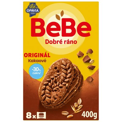 Obrázek Opavia sušenky kakaové BeBe Dobré Ráno -30% cukru 8 x 50g (400g)