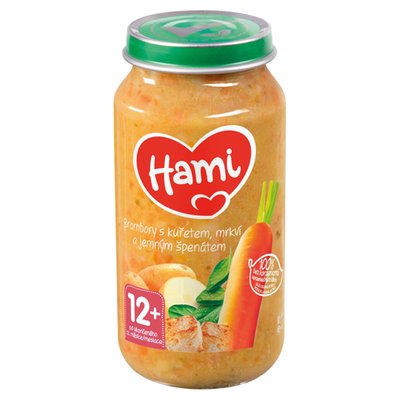 Obrázek Hami Brambory s kuřetem, mrkví a jemným špenátem 250g