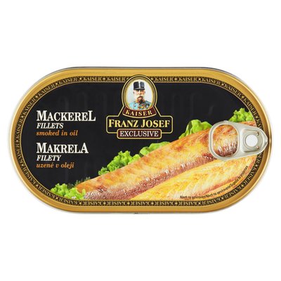 Obrázek Franz Josef Kaiser Exclusive Makrela filety uzené v oleji 170g