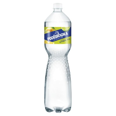 Obrázek Poděbradka Jemně perlivá s příchutí citrus mix 1,5l