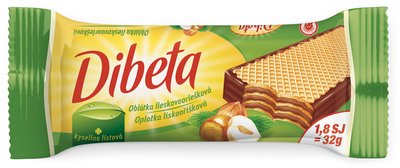 Obrázek Dibeta oplatka oříšková 32g
