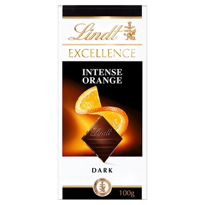 Obrázek Lindt Excellence Hořká čokoláda s pomerančovými kousky a s kousky mandlí 100g