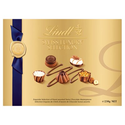 Obrázek Lindt Swiss Luxury Selection směs čokoládových bonbónů 23 ks 230g