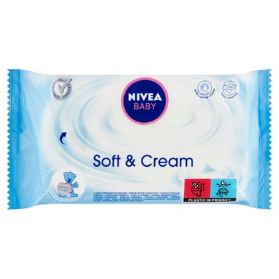 Obrázek Nivea Baby Soft&Cream čisticí ubrousky 63ks