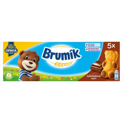 Obrázek Opavia Brumík balení, čokoládová náplň jemné pečivo 150g