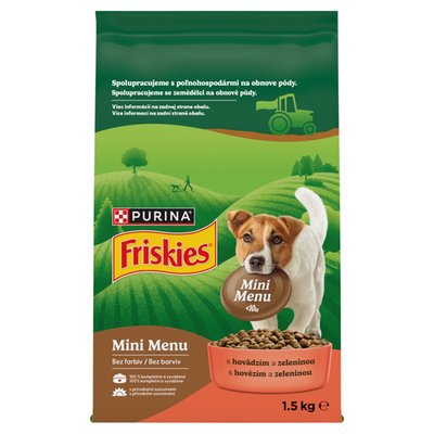 Obrázek Friskies Mini Menu granule pro psy hovězí 1,5kg