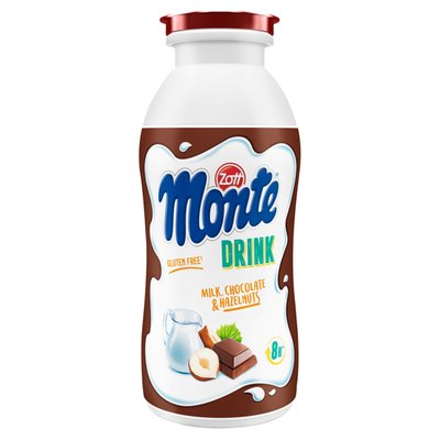 Obrázek Zott Monte Mléčný nápoj čokoládový s lískovými oříšky 200ml