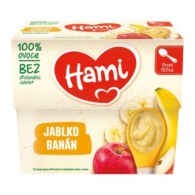 Obrázek HAMI ovocný příkrm Jablko a banán 4x100 g
