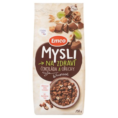 Obrázek Emco Mysli na Zdraví Křupavé čokoláda a ořechy 750g