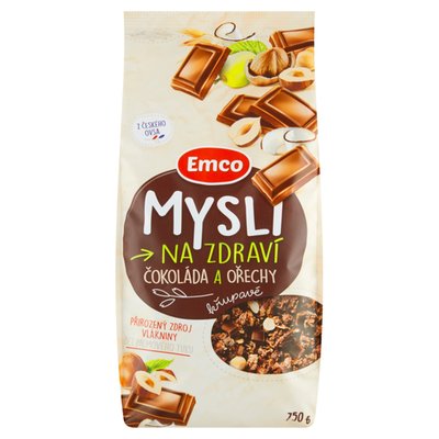Obrázek Emco Mysli na Zdraví Křupavé čokoláda a ořechy 750g