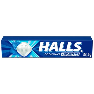 Obrázek Halls bonbóny COOLWAVE mentol a eukalyptus 33,5g
